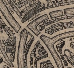 waterpoort aan einde Langegracht - map 1588